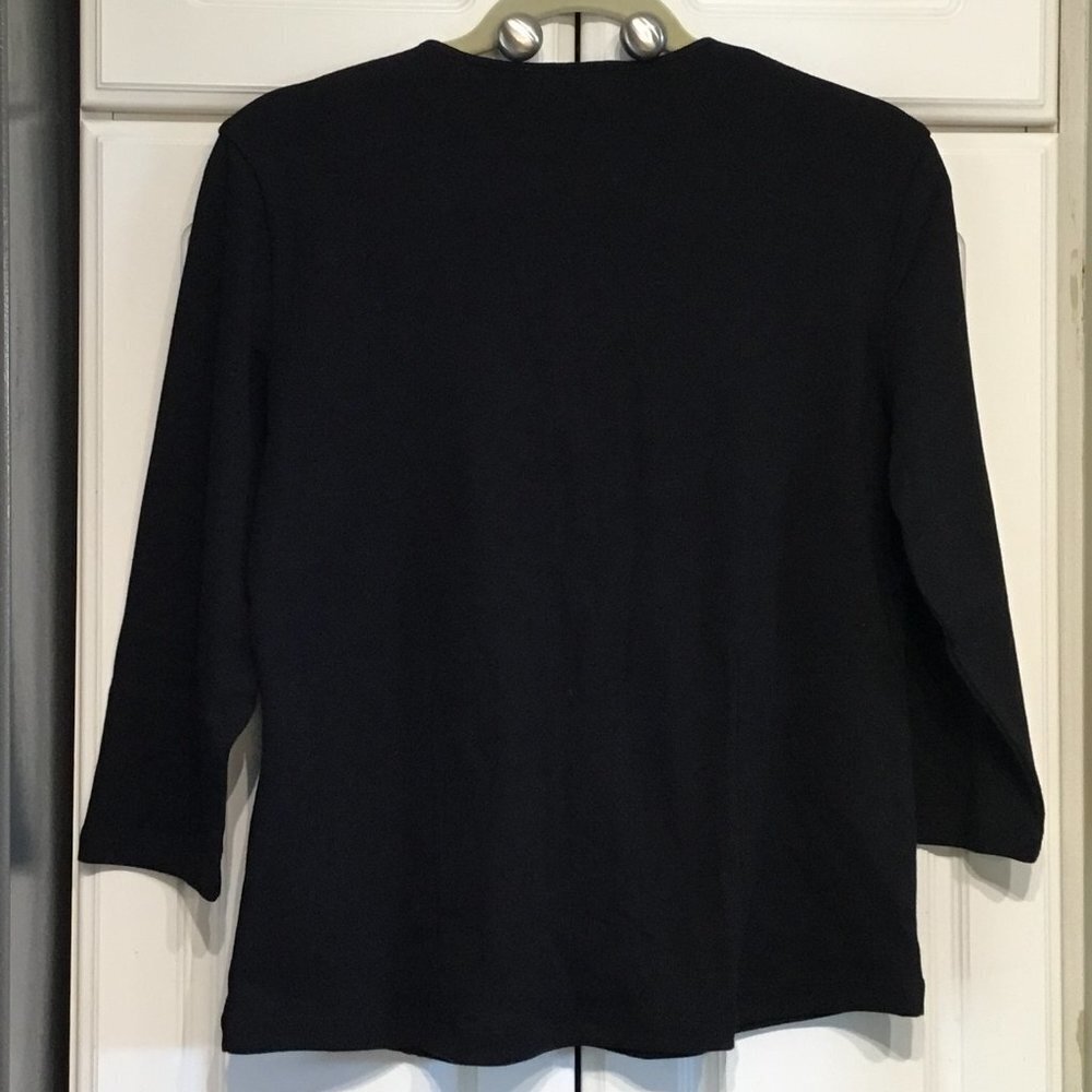 Jones New York Sport Black Cotton Top - Picture 4 of 4